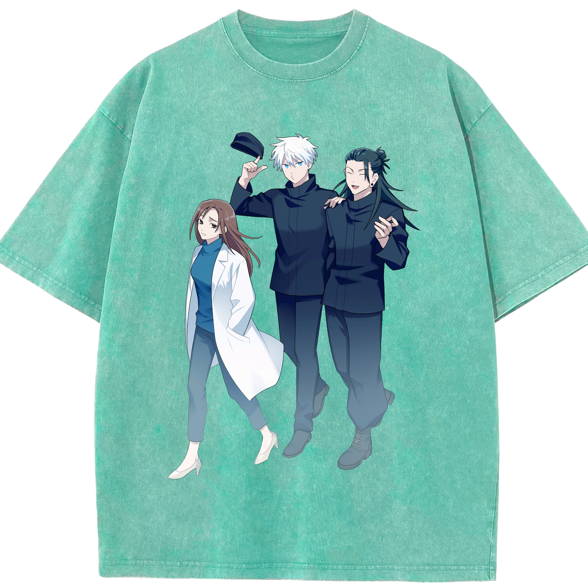 （画像用） 呪術廻戦 Jujutsu Kaisen 綿100% ヴィンテージ風 半袖Tシャツ（フロントプリント）